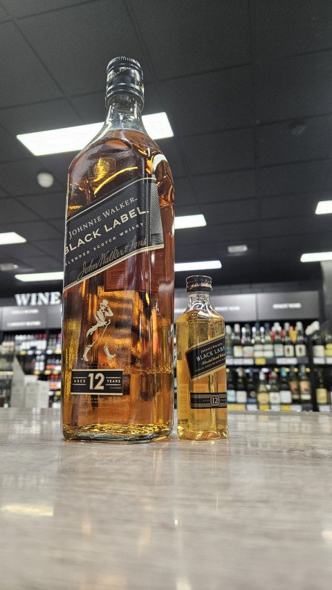 Johnnie Walker Black 700ml and 50 ml