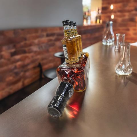 Miniature Bourbon on top of Litre